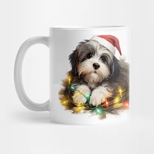 Lazy Havanese Dog at Christmas Mug